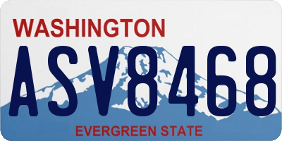 WA license plate ASV8468