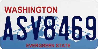 WA license plate ASV8469