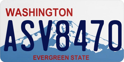 WA license plate ASV8470