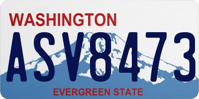 WA license plate ASV8473