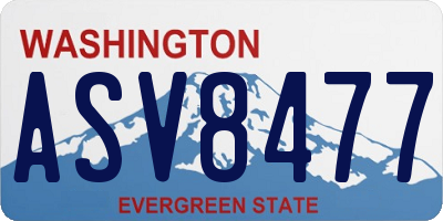 WA license plate ASV8477