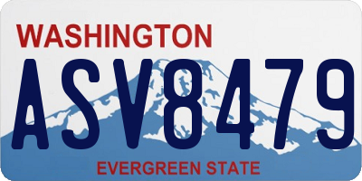 WA license plate ASV8479