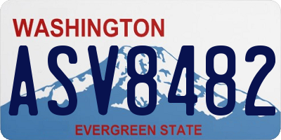 WA license plate ASV8482