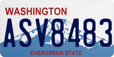 WA license plate ASV8483