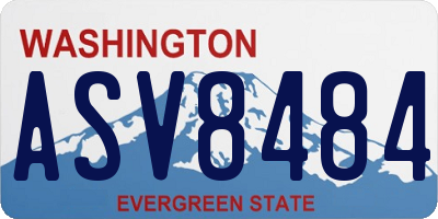 WA license plate ASV8484