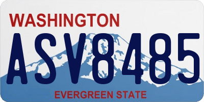 WA license plate ASV8485