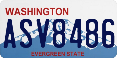 WA license plate ASV8486