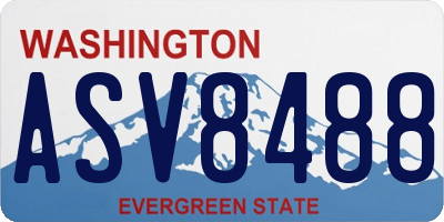 WA license plate ASV8488