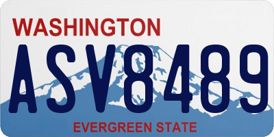 WA license plate ASV8489