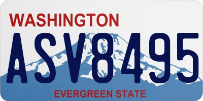 WA license plate ASV8495