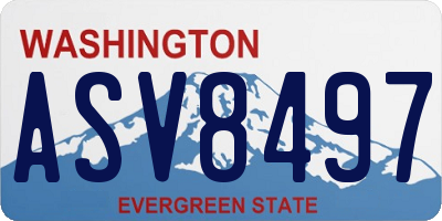 WA license plate ASV8497