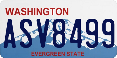 WA license plate ASV8499