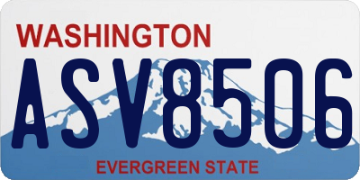 WA license plate ASV8506