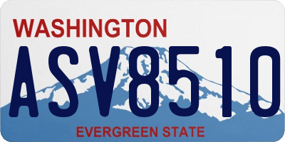WA license plate ASV8510