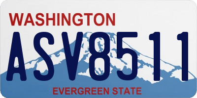 WA license plate ASV8511