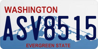 WA license plate ASV8515