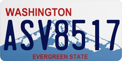 WA license plate ASV8517