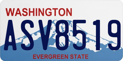 WA license plate ASV8519