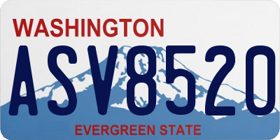 WA license plate ASV8520