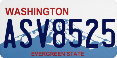 WA license plate ASV8525