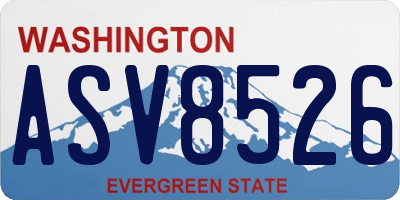 WA license plate ASV8526