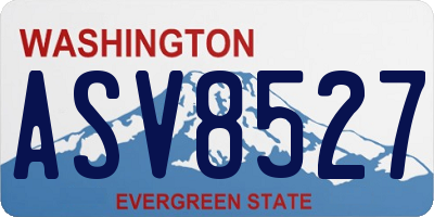 WA license plate ASV8527