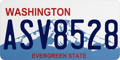 WA license plate ASV8528