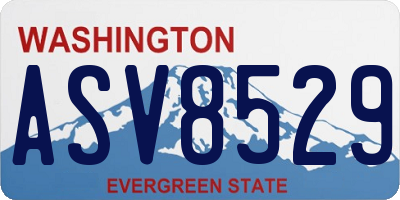 WA license plate ASV8529
