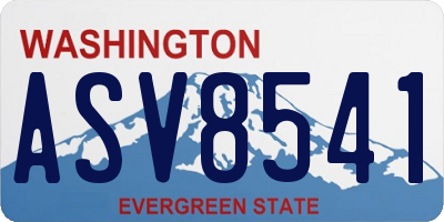 WA license plate ASV8541