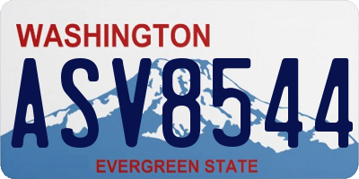 WA license plate ASV8544