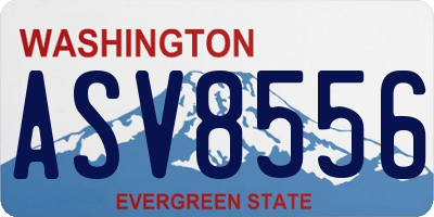 WA license plate ASV8556
