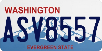 WA license plate ASV8557