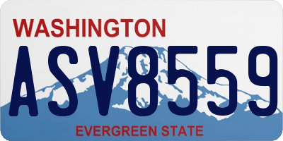 WA license plate ASV8559