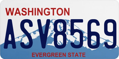 WA license plate ASV8569