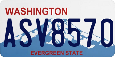 WA license plate ASV8570