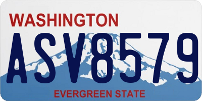 WA license plate ASV8579