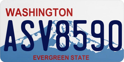 WA license plate ASV8590
