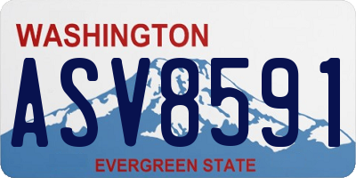 WA license plate ASV8591