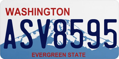 WA license plate ASV8595