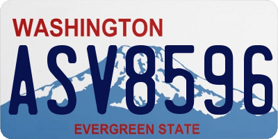 WA license plate ASV8596