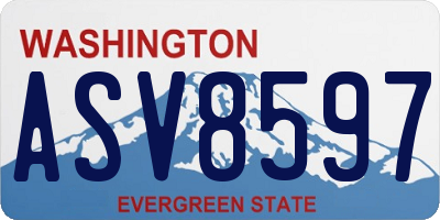 WA license plate ASV8597