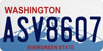 WA license plate ASV8607