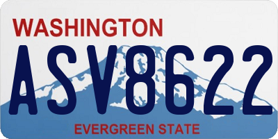 WA license plate ASV8622
