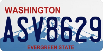 WA license plate ASV8629