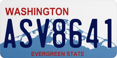 WA license plate ASV8641