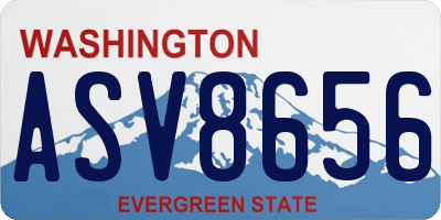 WA license plate ASV8656