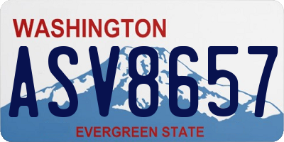 WA license plate ASV8657