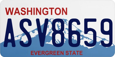 WA license plate ASV8659