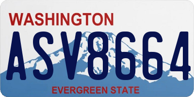 WA license plate ASV8664