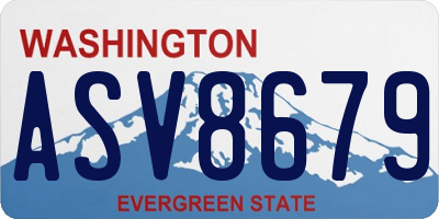 WA license plate ASV8679